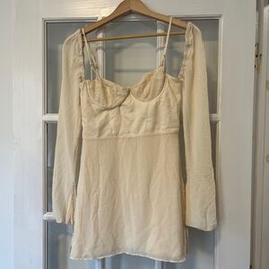 Oh Polly Cream Mini Dress